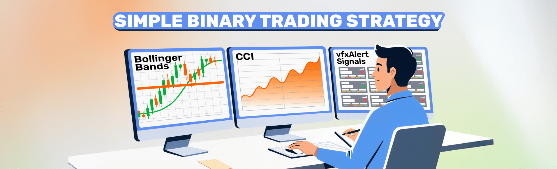 Simple Binary Trading Strategy with Bollinger Bands, CCI, and Binary Signals from vfxAlert