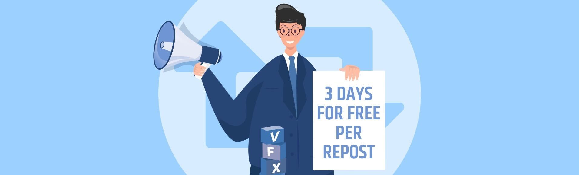 Terms of the promotion “3 days for free on PRO license “Test” per repost”