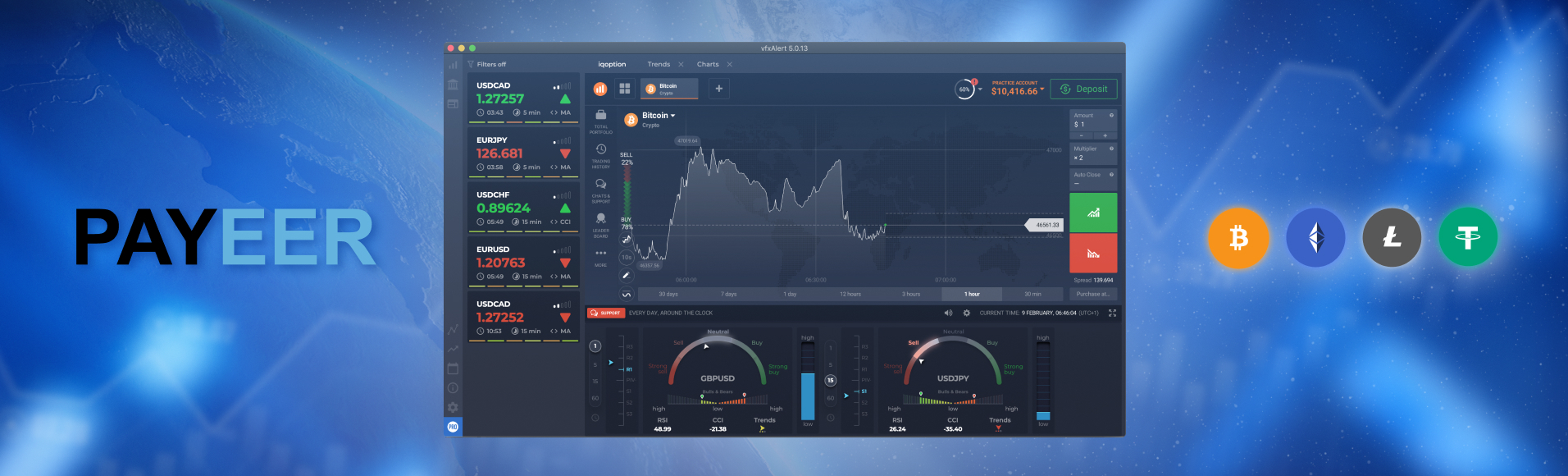 Cómo pagar vfxAlert con criptomoneda usando Payeer?