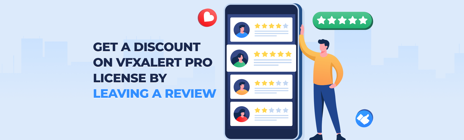 Get a Discount on vfxAlert Pro License by Leaving a Review: Terms and Conditions